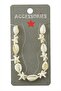 Sea Star Seashell Anklet - Cream