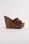 Dzy-1020 Snake Leather Detailed Straw Slippers - 3