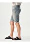 Lance Skinny Leg Mid Waist Mid Indigo Jean Bermuda - 3