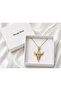 Angel Wing Gold Necklace 316L Stainless Steel with Stone Women's Gift - 3