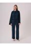 Elasticized Petrol Color Trousers