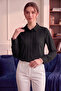 Women's Black Embroidered Detailed Shirt - 3