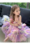 Girls All-Over Print Sleeveless Ruffled Dress - 3