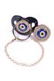 Black Gold Evil Eye Beaded Stone Chain Pacifier - 3