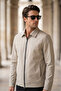 Men's Old Money Seasonal Regular Fit Jacket & Coat - Cream - 2
