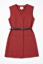 My Fashion Belted Midi Shift Dress - 4