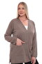 Women's Buttoned Pocketed V-Neck Casual Summer Combed Cotton Mother's Jacket Cardigan - 2