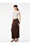 Bürümcük Fabric Textured Slim Fit Midi Pencil Skirt