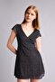 V-Neck Polka Dot Short Sleeve Mini Dress H1964Ax26Sp - 3