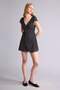 V-Neck Polka Dot Short Sleeve Mini Dress H1964Ax26Sp