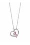 Butterfly Detailed Heart Women's Necklace Stainless Steel Pink Color Gift - 3
