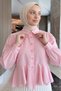 Flywheel Detailed Balloon Sleeve Shirt Y0095 - Pink - 2
