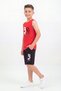 Zero Sleeve Round Neck Print Detailed Boys' Top and Bottom Set - 2