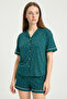 Clara Dreams Women's Pajama Set with Bamboo Buttons and Short Sleeves - 3