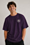 Minimal Sun Spiral Printed Unisex Oversize T-Shirt – Cotton Crew Neck Casual T-Shirt