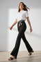 Stylish Women's High-Waisted Spanish Flare Pants with Scarf - 5