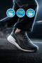 Flexion m Black-White Memory Sole Men's Sports Shoes