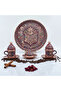 Special Presentation Set with 6 Cups, Tray, and Turkish Delight Bowls, Handcrafted Copper Coffee Set - 5