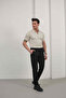 Men's Basic Zippered Polo Collar T-Shirt - 5