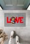 Cute Cat with Sunglasses Door Mat – Modern Decorative Doormat with Love Written 70X45 cm