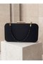 Black Z.A.R.A. Satin Gold Detail Crystal Stone Embroidered Chain Women's Evening Dress Bag Wedding Engagement Graduation - 7