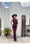 Women's Textured Polyviscose Fabric with Collar Accessories, Stylish Two-Piece Set - 7