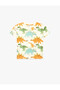 Dinosaur Printed Yellow Baby Boy T-Shirt 6Smb10063Tk - 3