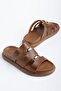 Della Women's Tan Skin Gold Detailed Poly Sole Slippers - 2
