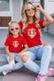 Mother-Daughter Matching Oversize T-Shirt 100% Cotton Printed Comfortable Fit Twin T-Shirt (Single Price)