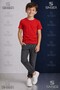 Boys' Plain Trousers with Elastic Waist Lycra Folded Cuffs Style 4.Mdl