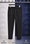 Boys' Plain Trousers with Elastic Waist Lycra Folded Cuffs Style 5.Mdl - 3