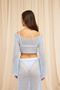 Forio Blue Knitwear Crop Skirt Set - 4