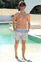 Quick-Drying Patterned Men's Swim Shorts with Pockets-26142 - 4