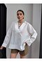 V-Neck Linen Flowy Shirt