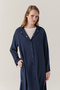 Hooded Buttoned Lace-Up Navy Blue Giy Çık 0019 - 2
