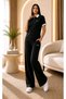 Christian Siyah Double Suit Palazzo Compact Fabric Modal Fabric Trousers Set (Soft Fabric and Non-Shrinkable) - 5