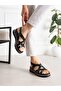 Valenra Black Genuine Leather Women's Sandals - 2