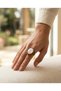Bronze Vintage Women's Ring Authentic Jewelry Margazite Inlaid White Oval Stone Adjustable