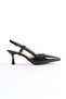 Women's Black Patent Leather Heeled Shoes Fs08Ms20A - 6