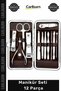 # Manicure Stainless Steel Leather Case Professional Care Nail Pliers Tweezers Manicure Set 12 Pieces