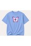Purple Butterfly Print Detailed Women's Crew Neck Cotton T-Shirt