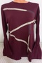 Er Clothing Summer Combed Cotton Blouse Long-Sleeve O-Neck Claretred - 5