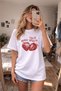 Strawberry Strawberry Pinterest Printed Crew Neck White T-Shirt T-Shirt