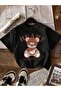 Unisex Heart Nothing Bear Printed Crewneck T-Shirt