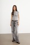 Women's Gray Cotton T-Shirt Ultra Soft Crew Neck Short Sleeve - 2