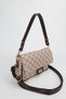 Women's Mink Brown Cover Bag with Lock Detail, Shoulder and Crossbody Bag Velux - 5