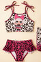 Girl's 3-Piece Swimsuit Set with Bag (Bag+Swimsuit+Bikini) 3-10 Years 12649N - 4
