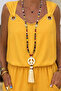 Women's V-Neck Bohemian Casual Blouse Shorts Set - 2