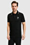 Men's Black Slim Fit Polo Collar Basic T-Shirt 50322384-Vr046 - 3