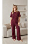 طقم بيجامة بأكمام قصيرة مزينة بكشكشة - 2